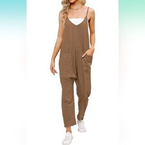 Harem Onesie Jumpsuit / Boho Loose Baggy Casual Pant Jumpsuit